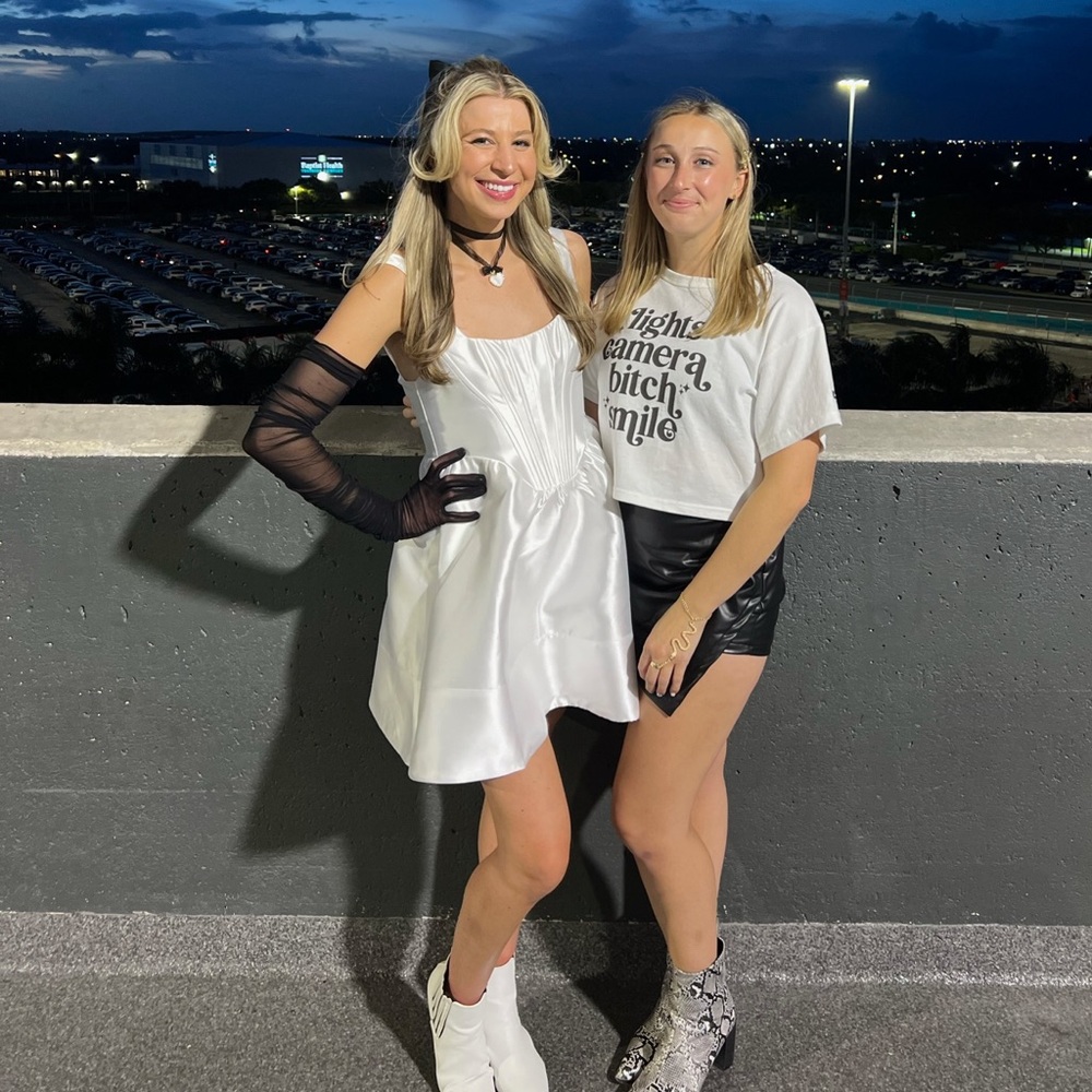 Lulu's White Satin Mini Dress